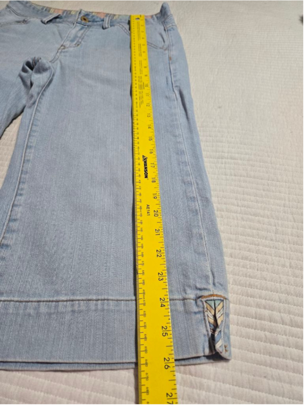 Women's GAP Light Wash Denim Wide Leg Capris Size 6 - Picture 4 of 13